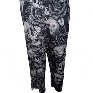 Ranlege Women's Black and Grey Trousers
